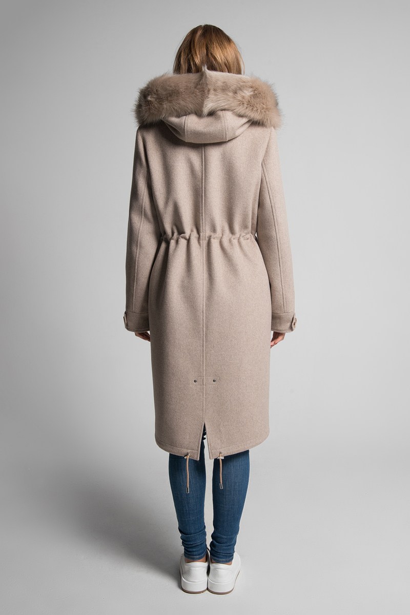 Женское пальто Gotti 163-2м бежевый