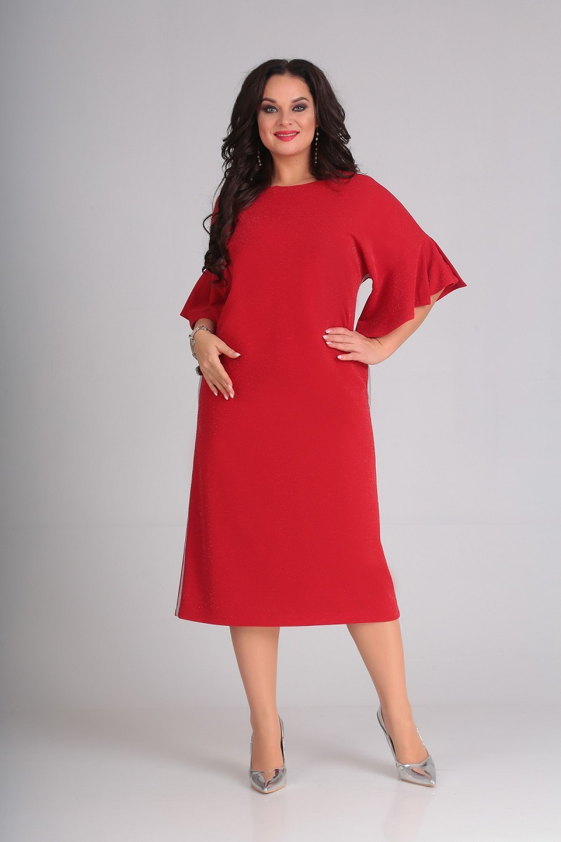 Платье Andrea Style 00125 красный