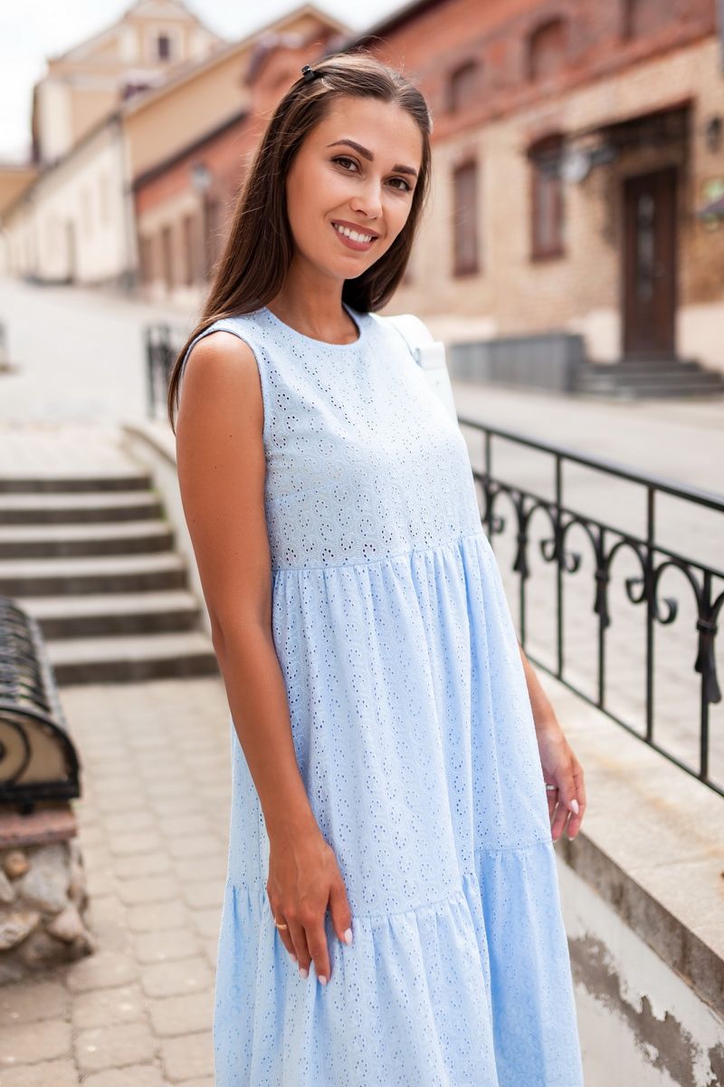 Платье KRASA - Danaida 116-21 голубой