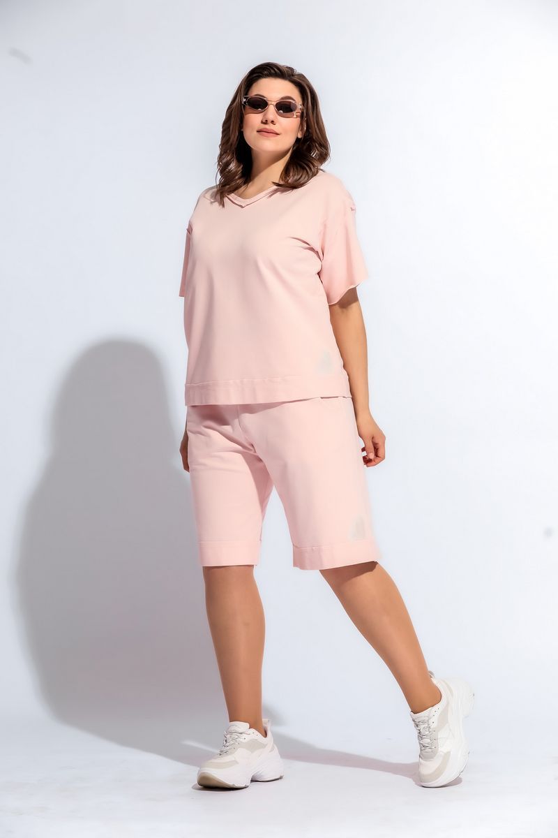 Женский комплект с шортами BegiModa 3010 розовый