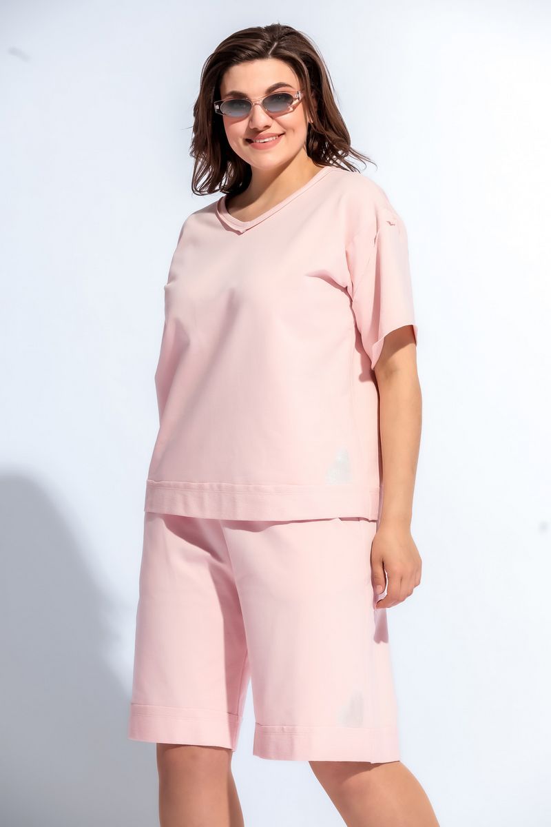 Женский комплект с шортами BegiModa 3010 розовый