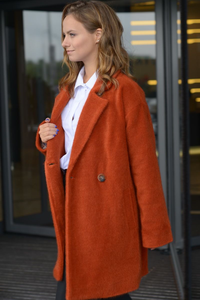 Женское пальто Anna Majewska 1502 рыжий