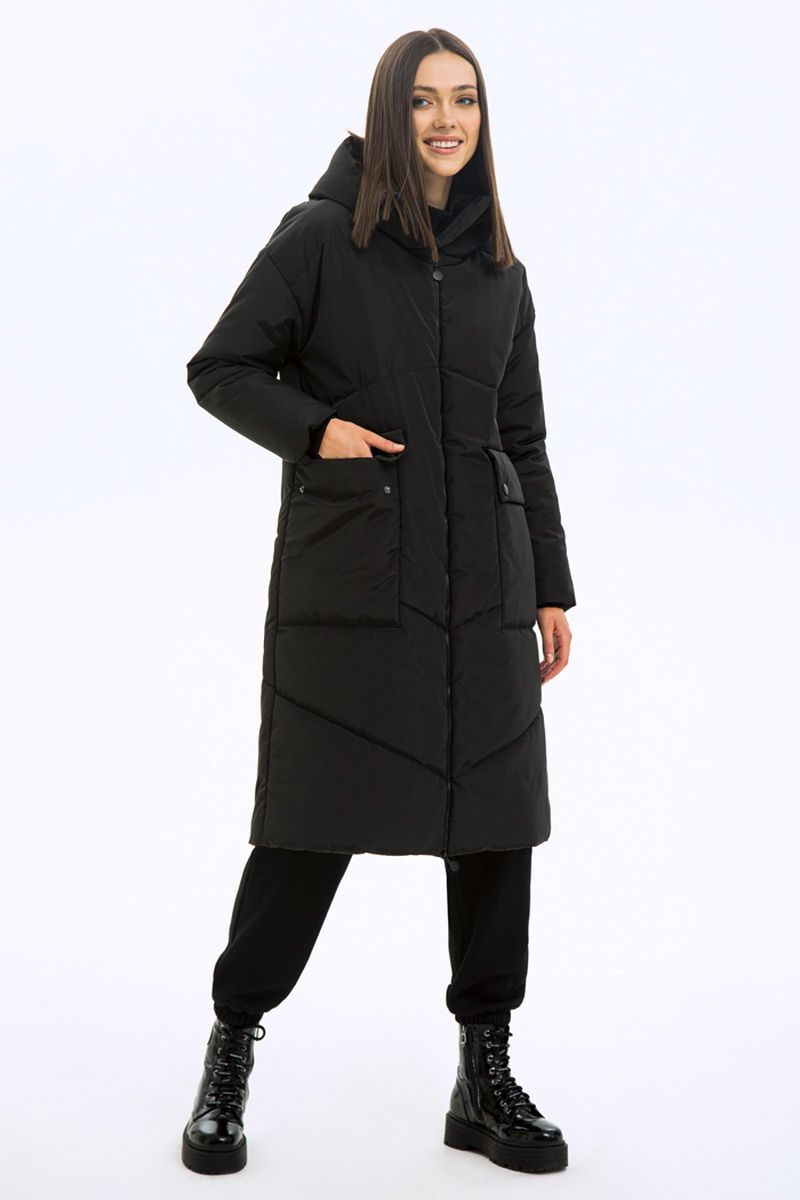 Женское пальто LaVeLa L70027 черный