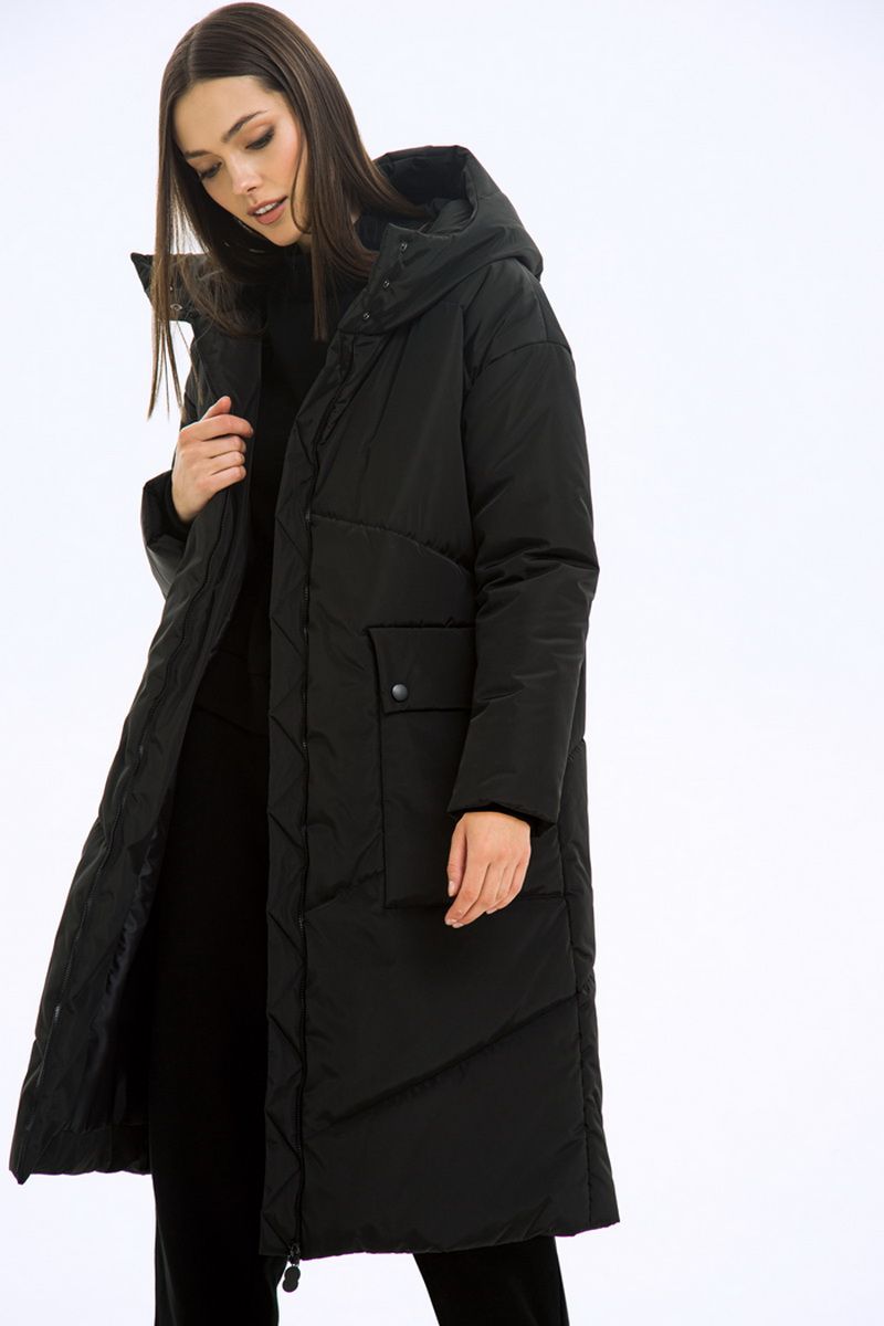 Женское пальто LaVeLa L70027 черный