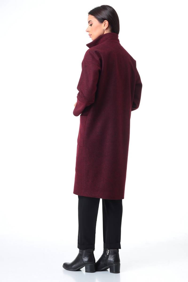 Женское пальто T&N 7087 бордо