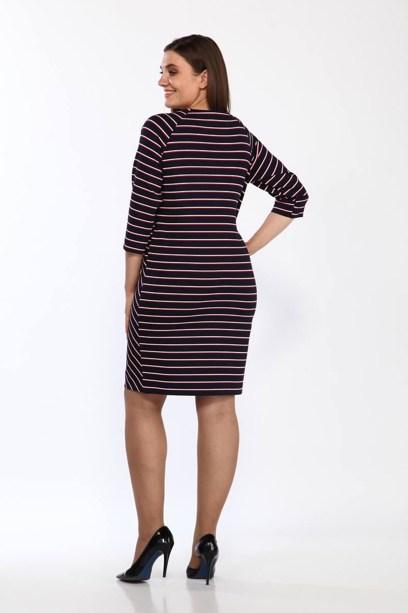 Платья Lady Style Classic 766/6 Темно-синий_с_красным