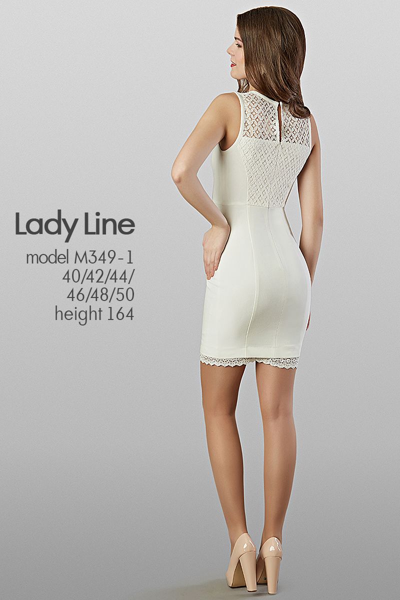 Платье Lady Line 349-1 белый