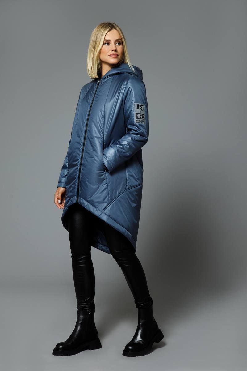 Женское пальто DiLiaFashion 0516 серо-синий