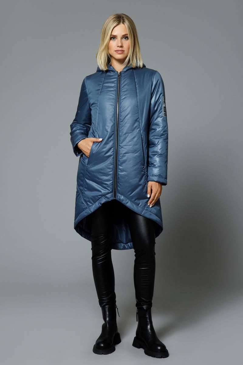 Женское пальто DiLiaFashion 0516 серо-синий