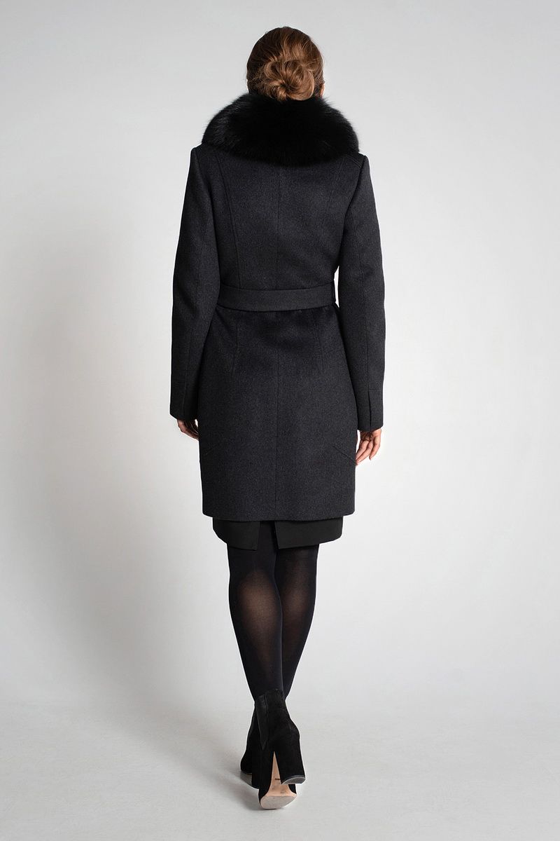 Женское пальто Gotti 102-15м тёмно-серый