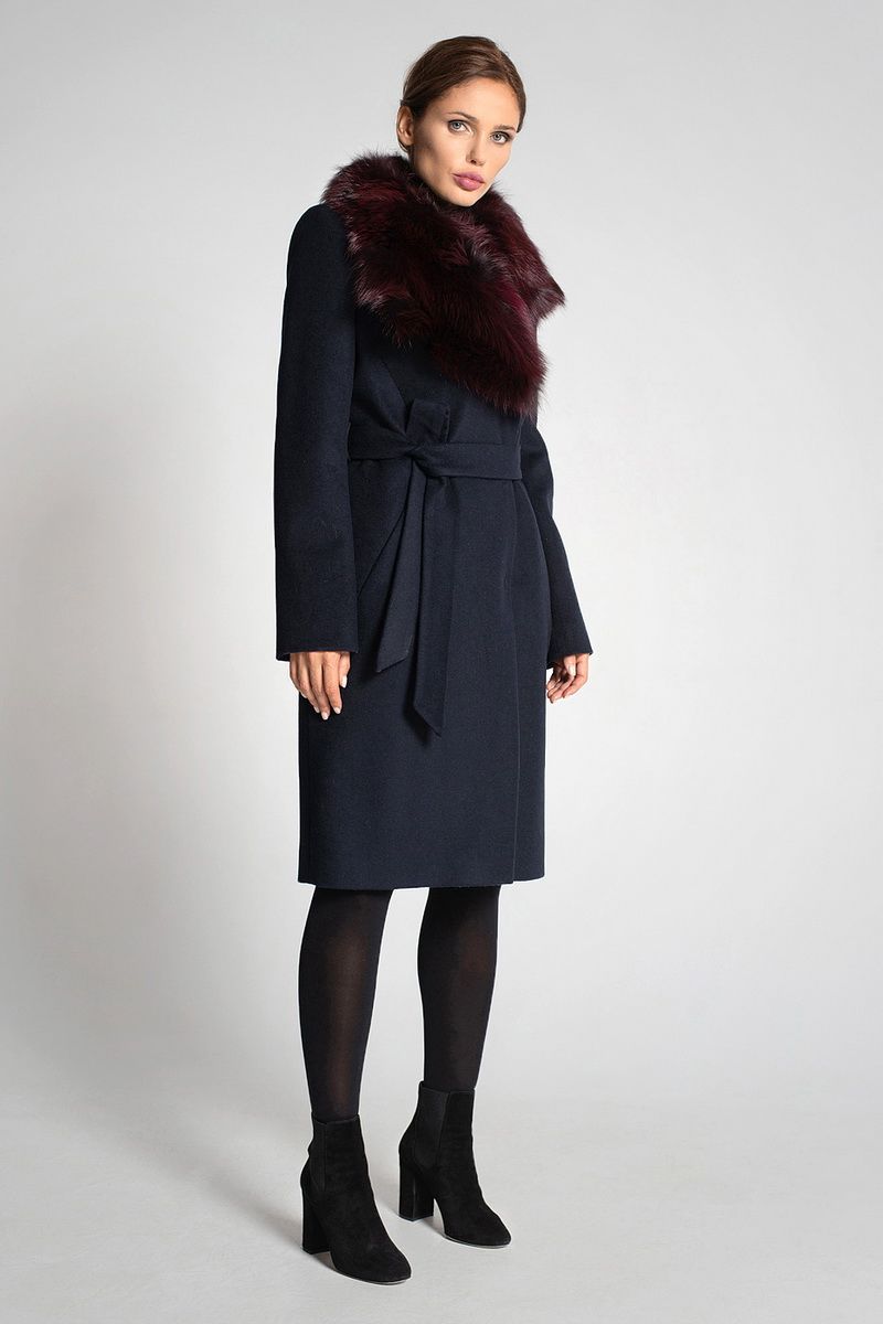 Женское пальто Gotti 117-33м тёмно-синий