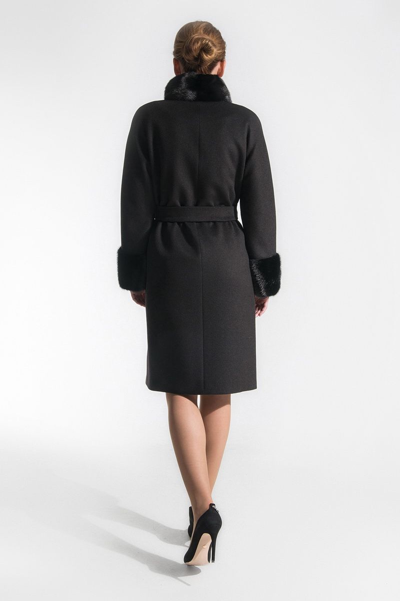 Женское пальто Gotti 180-1м темно-коричневый_меланж