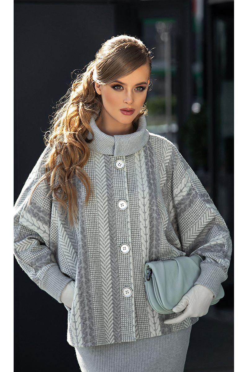 Женское пальто Diva 1348 серый