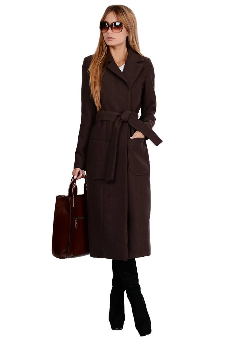 Женское пальто PATRICIA by La Cafe NY1818 коричневый,коричневый