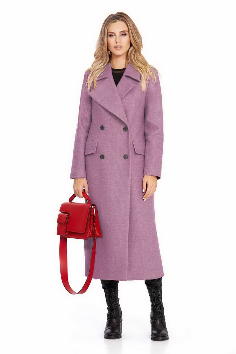 Женское пальто PiRS 801 грязно-розовый