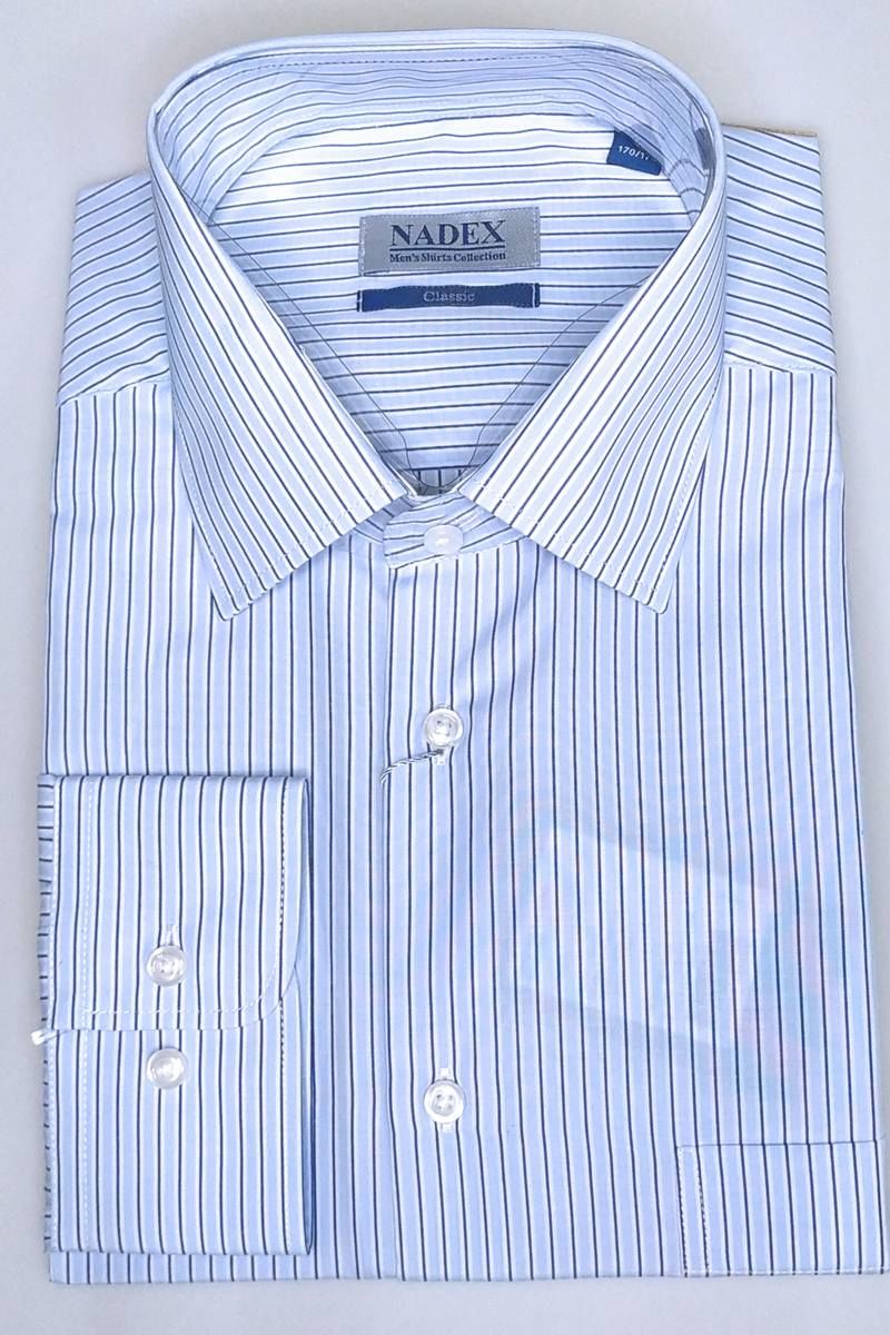 Рубашки с длинным рукавом Nadex 01-070913/303_170 бело-голубой
