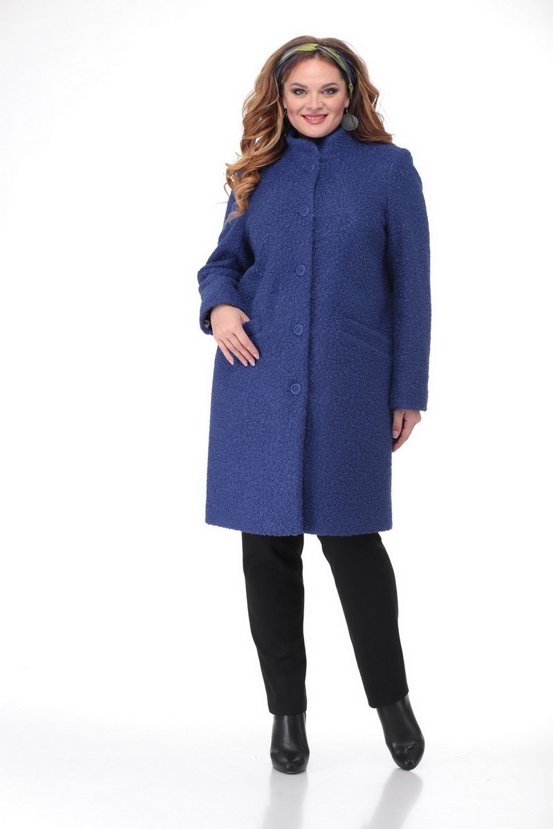 Женское пальто БелЭльСтиль 786 синий