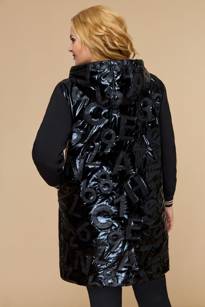 Женская куртка Svetlana-Style 1449 черный+буквы