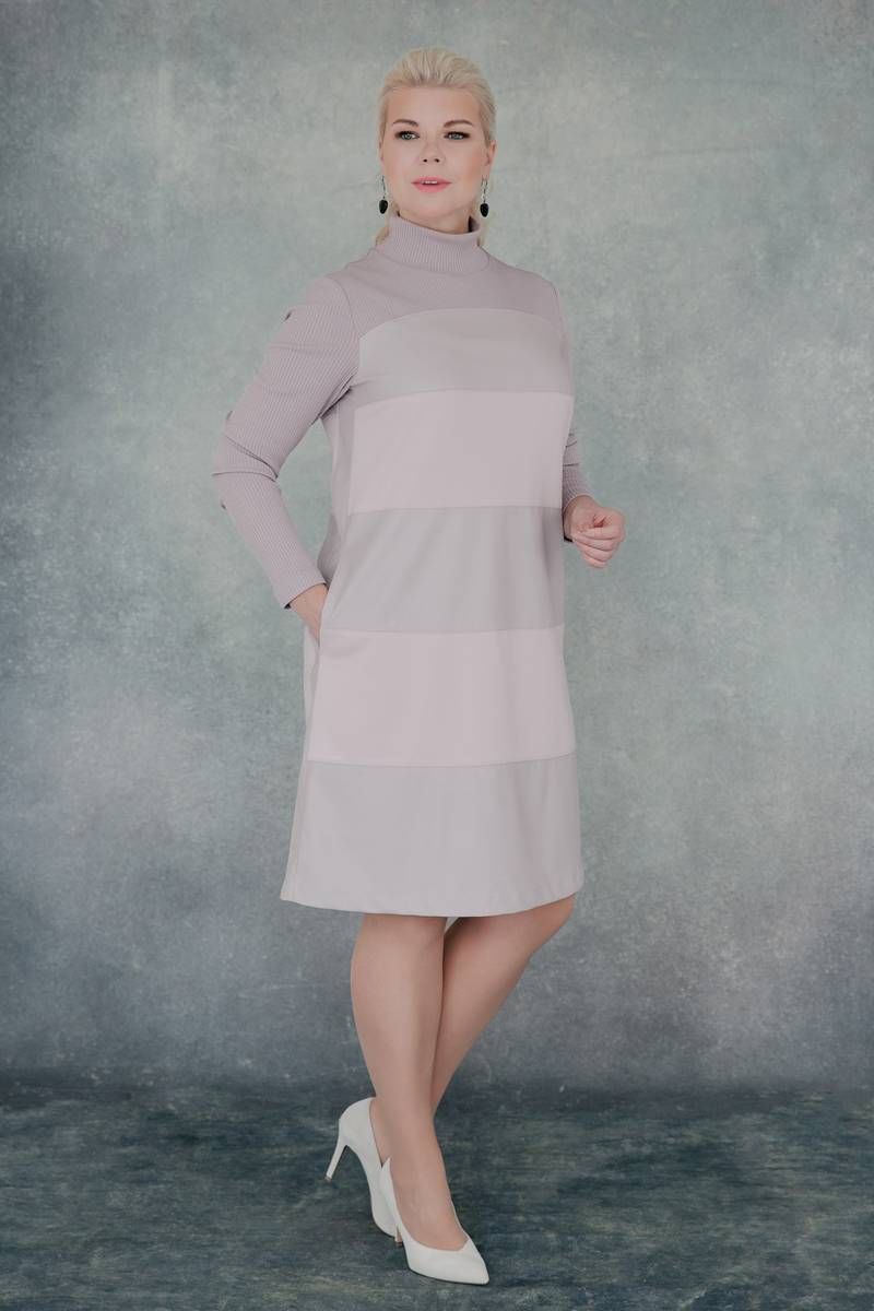 Платье ASV 2454 серо-розовый