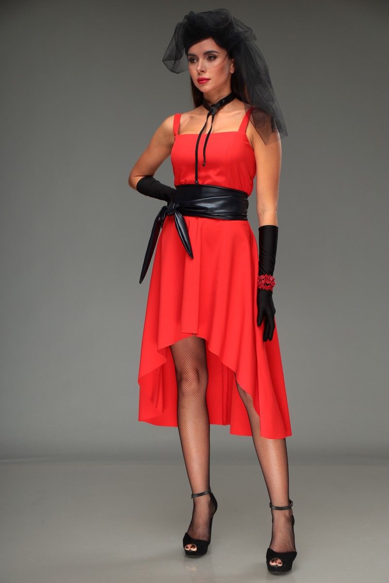 Платье T&N 09-Огнесса черно-красный