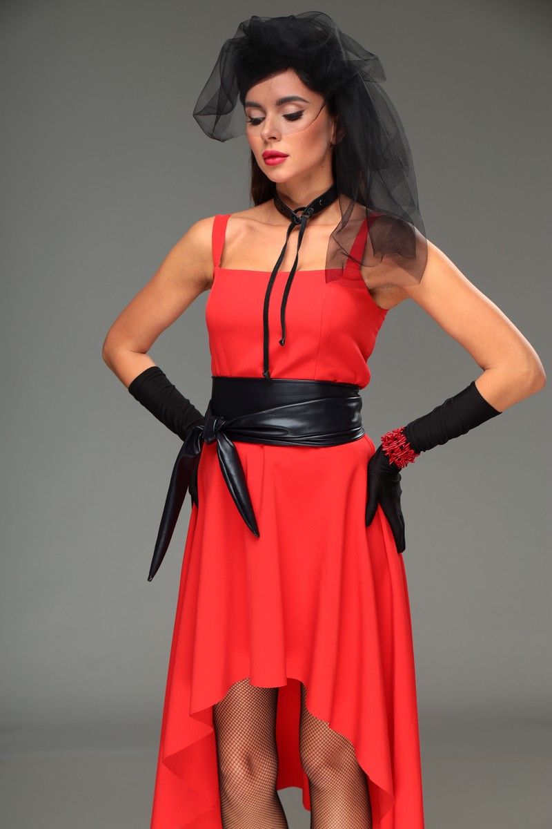 Платье T&N 09-Огнесса черно-красный