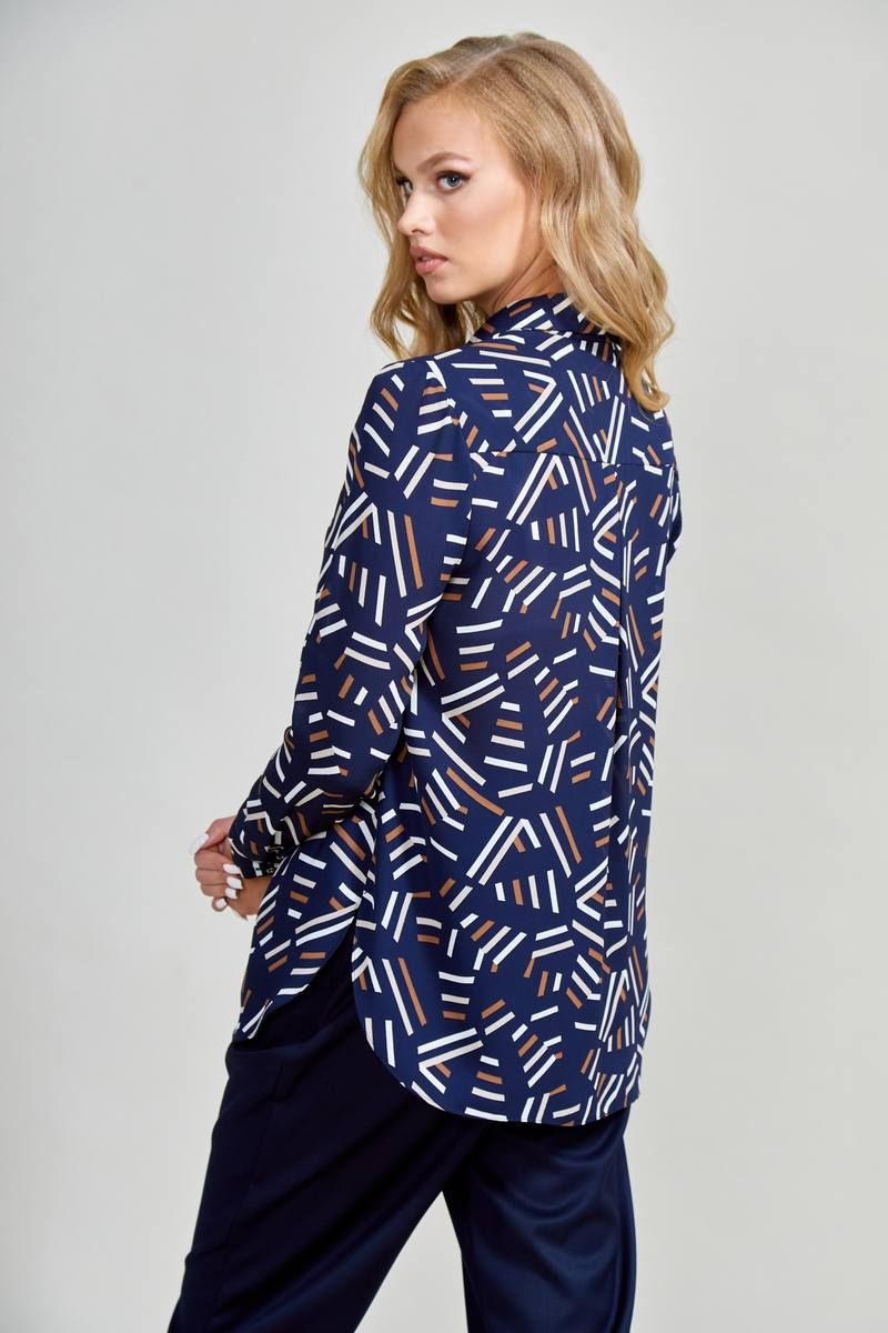 Блузы Teffi Style L-1596 синий