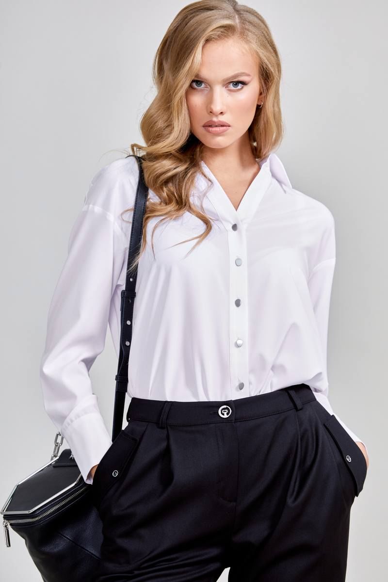 Блузы Teffi Style L-1506 белый
