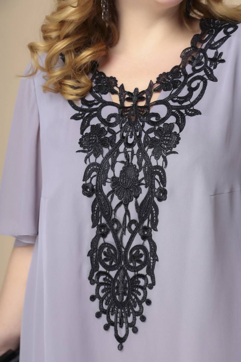 Платья Romanovich Style 1-2231 серый/черный