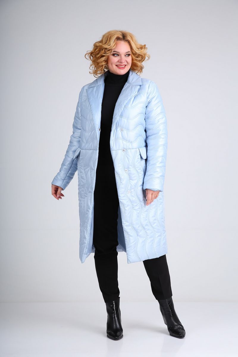 Женское пальто Диомант 1737 голубой