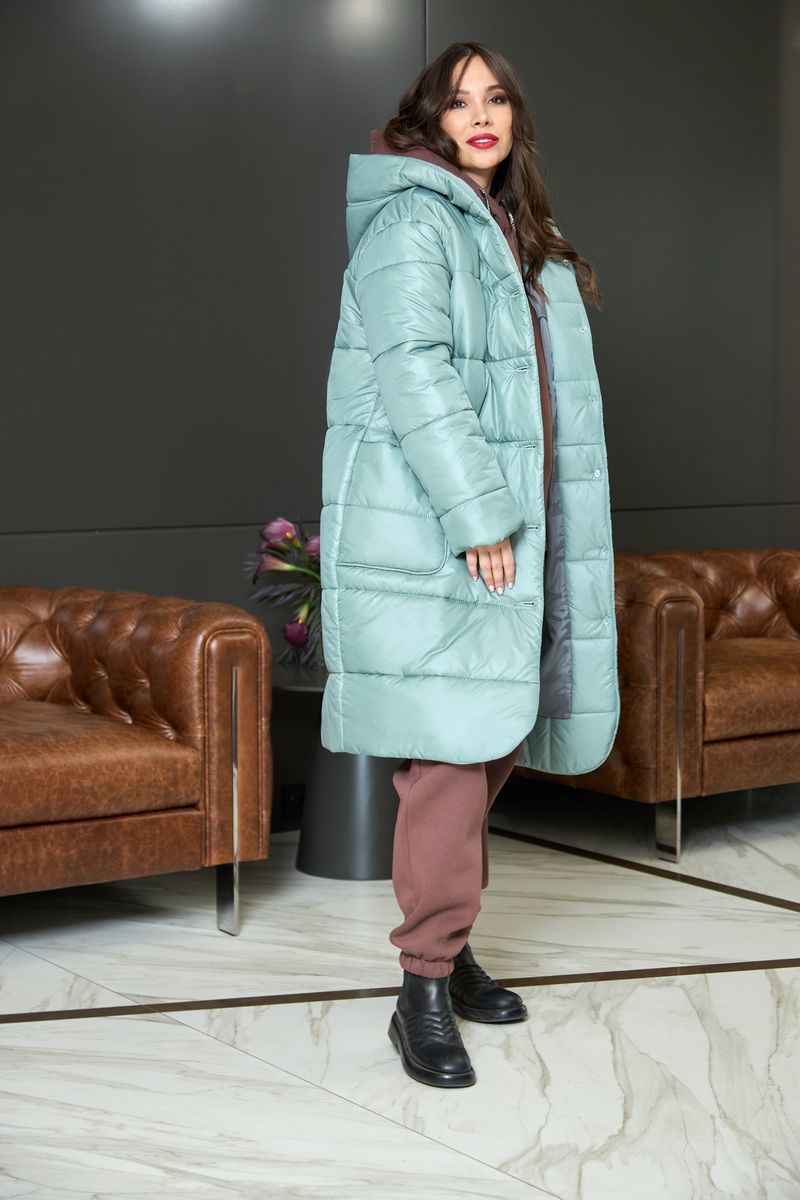 Женское пальто ANASTASIA MAK 936 мятный