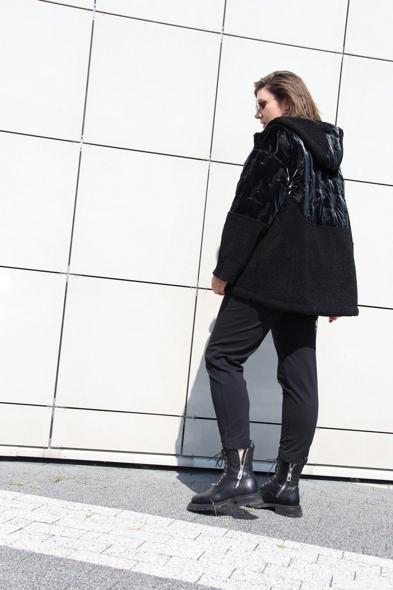 Женский комплект с курткой Runella 1465 черный-светло-серый