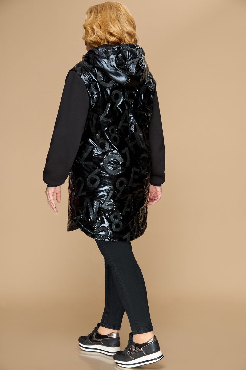 Женская куртка Svetlana-Style 1616 черный+буквы