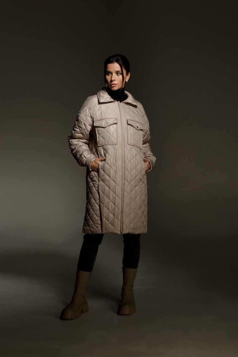 Женское пальто BARBARA B111 светло-серый