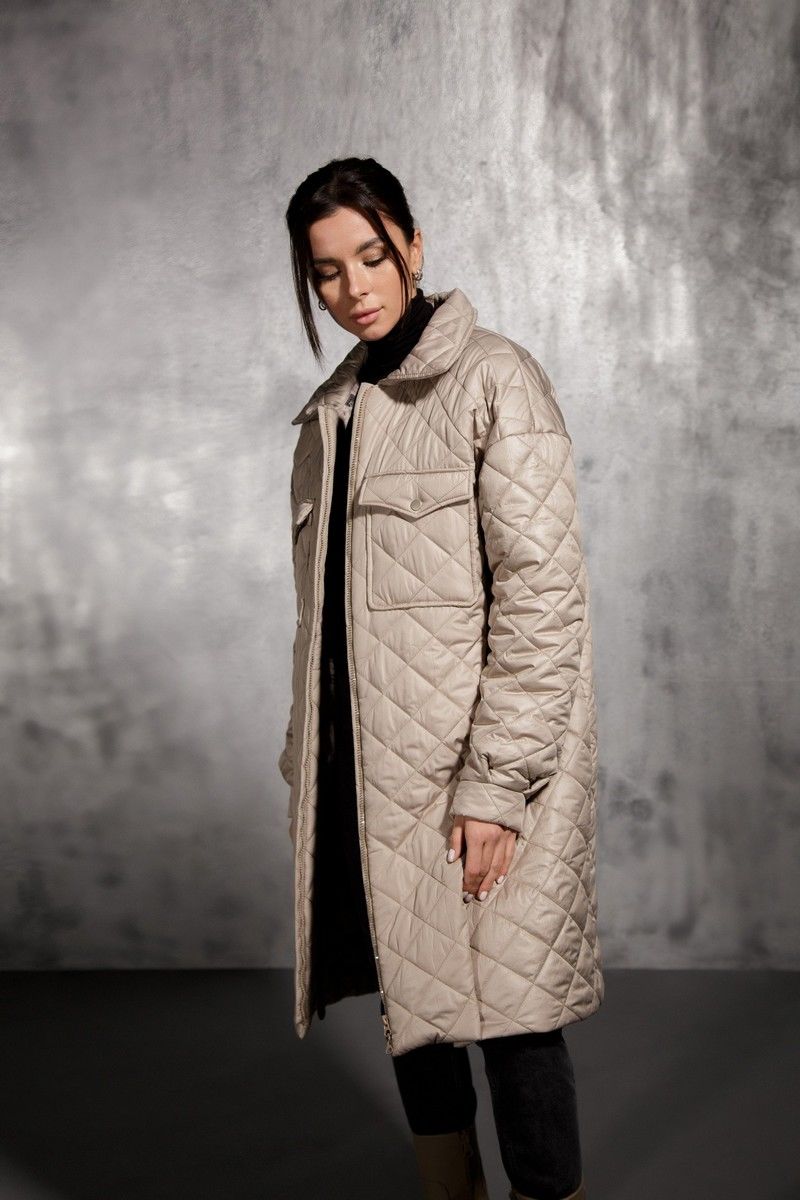Женское пальто BARBARA B111 светло-серый