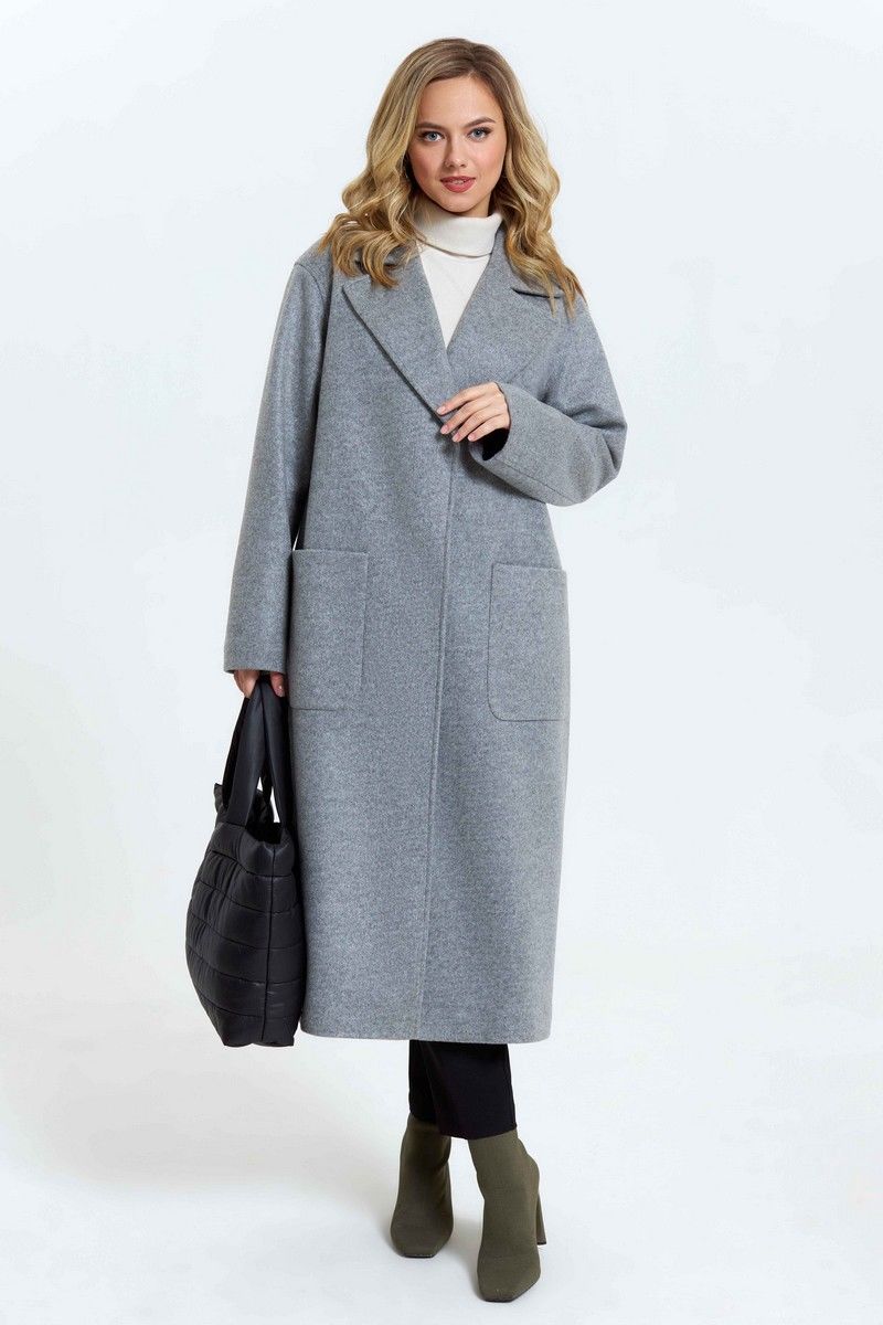 Женское пальто TEZA 2967 серый