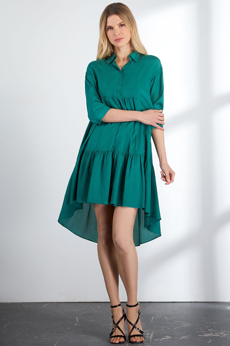 Платье VLADINI DR1149  зеленый