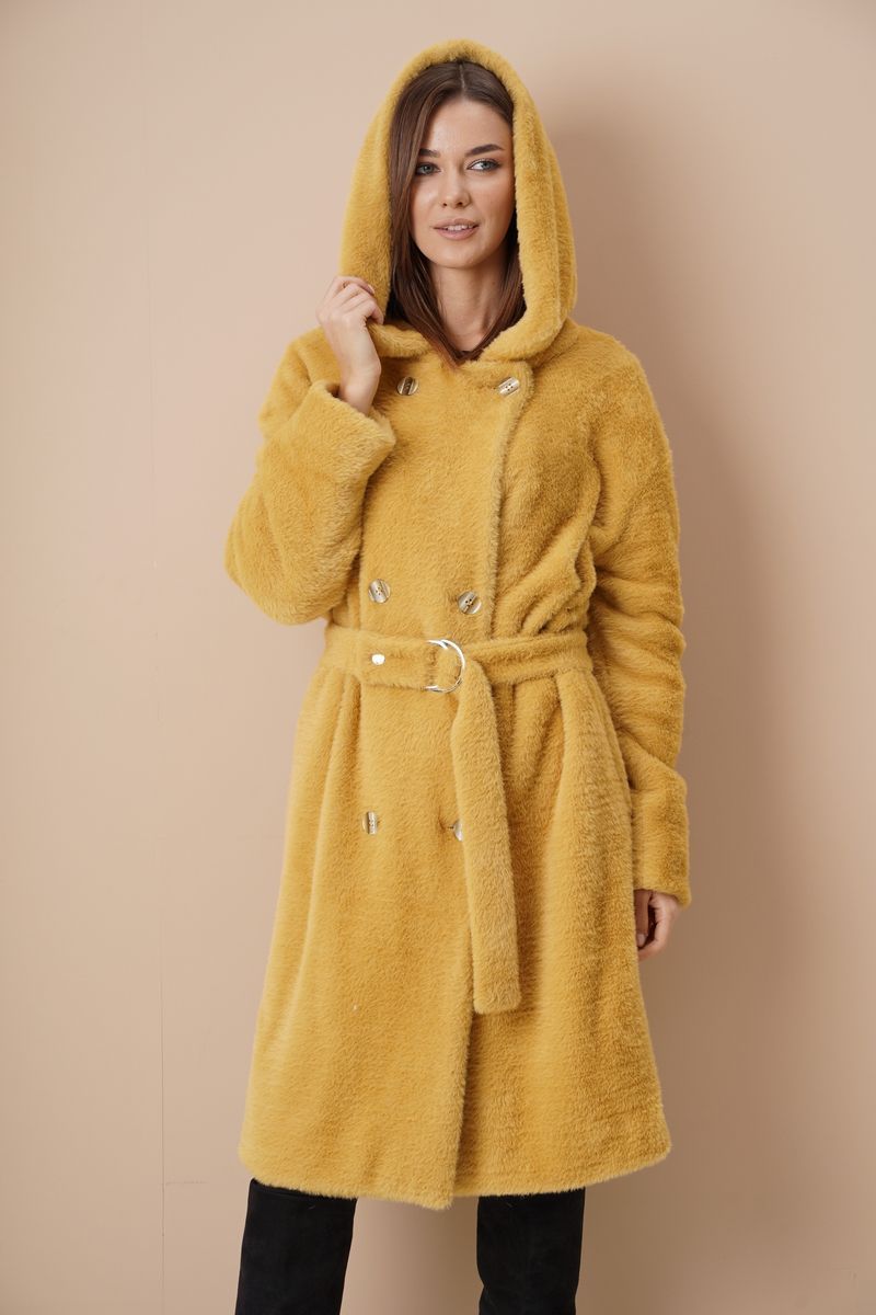 Женское пальто Fantazia Mod 4070 горчица
