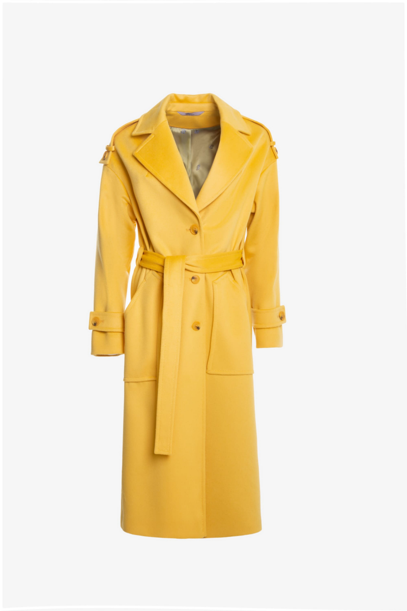 Женское пальто Elema 1-11409-1-164 жёлтый