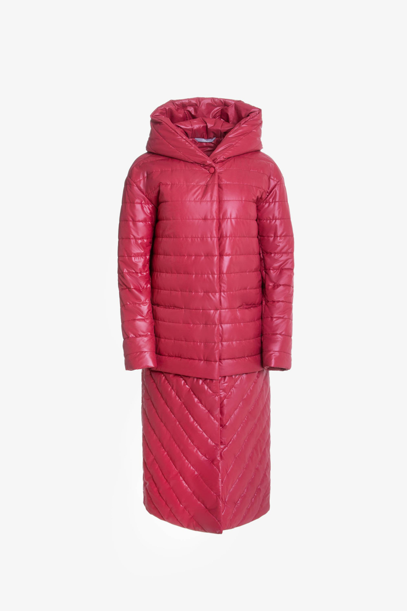 Женское пальто Elema 5-10731-1-164 рябина