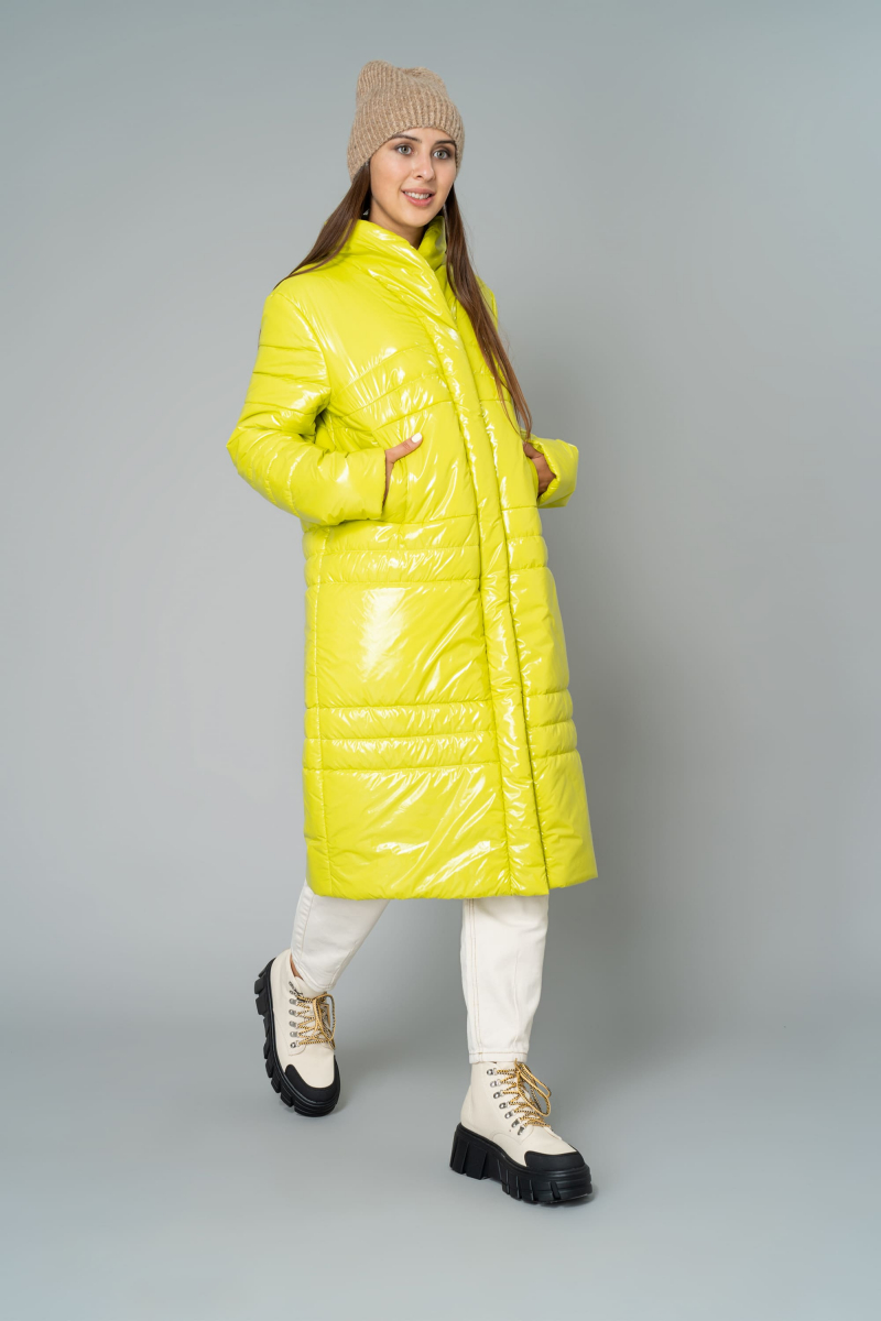 Женское пальто Elema 5-9622-1-164 лайм