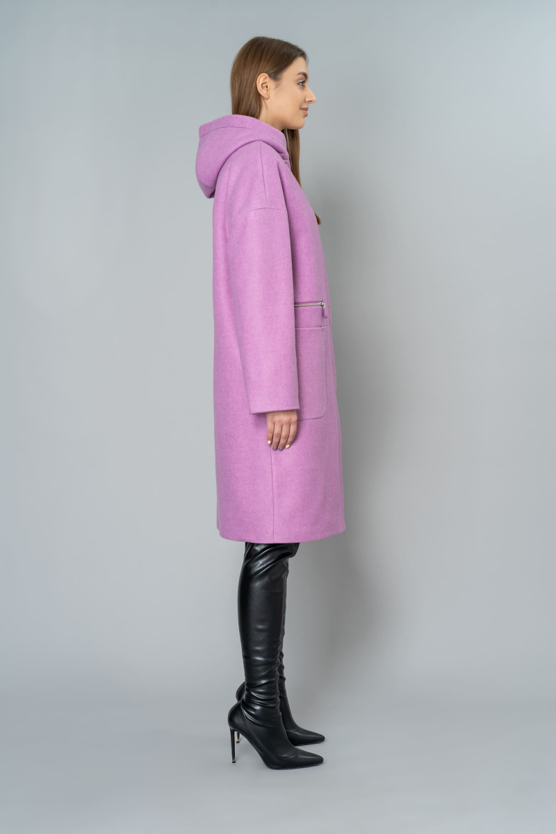 Женское пальто Elema 6-10361-1-164 розовый