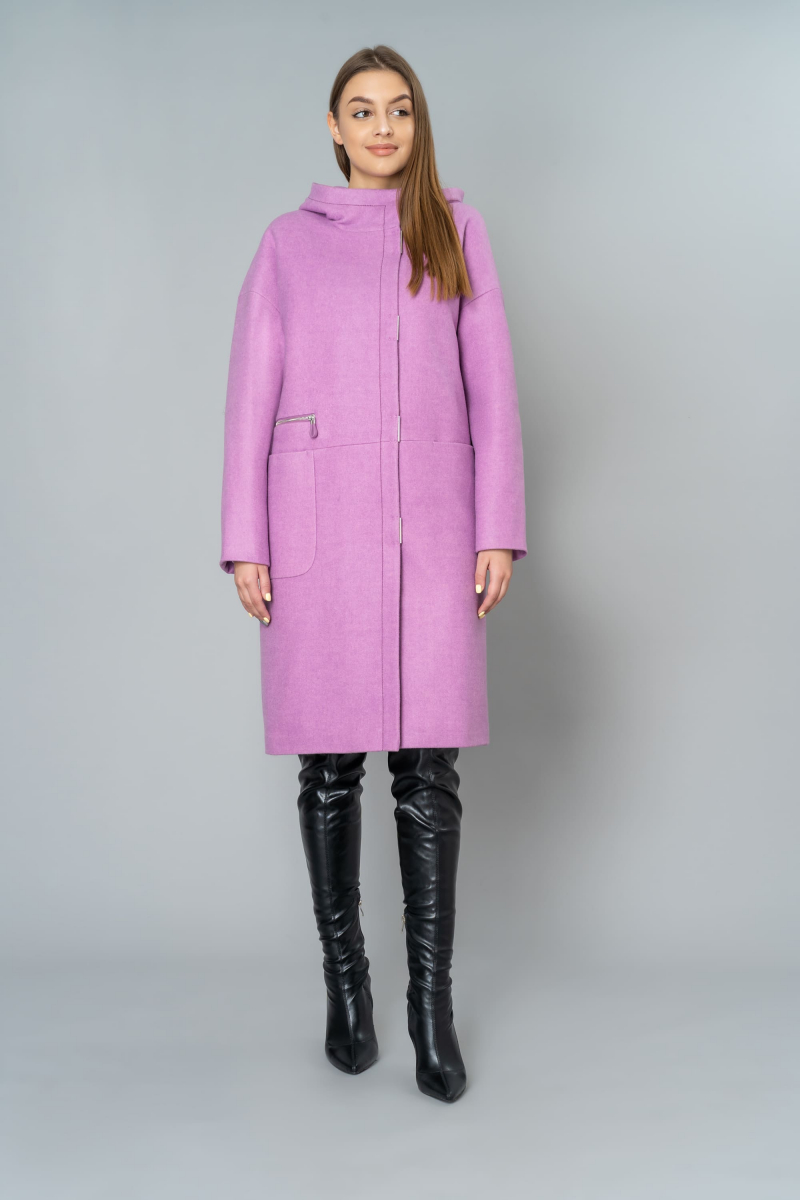 Женское пальто Elema 6-10361-1-170 розовый