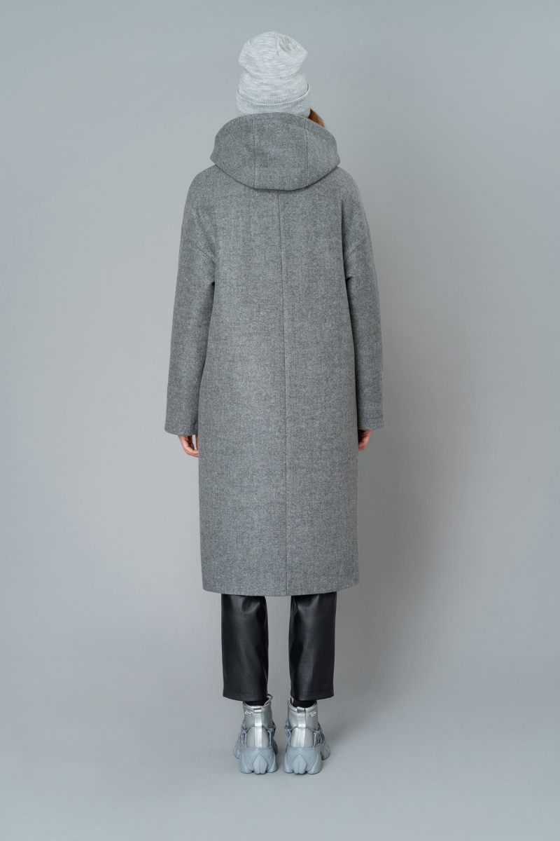 Женское пальто Elema 6-10361-1-170 серый