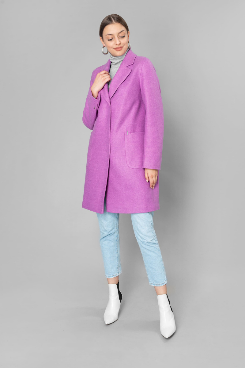 Женское пальто Elema 6-10446-1-164 розовый