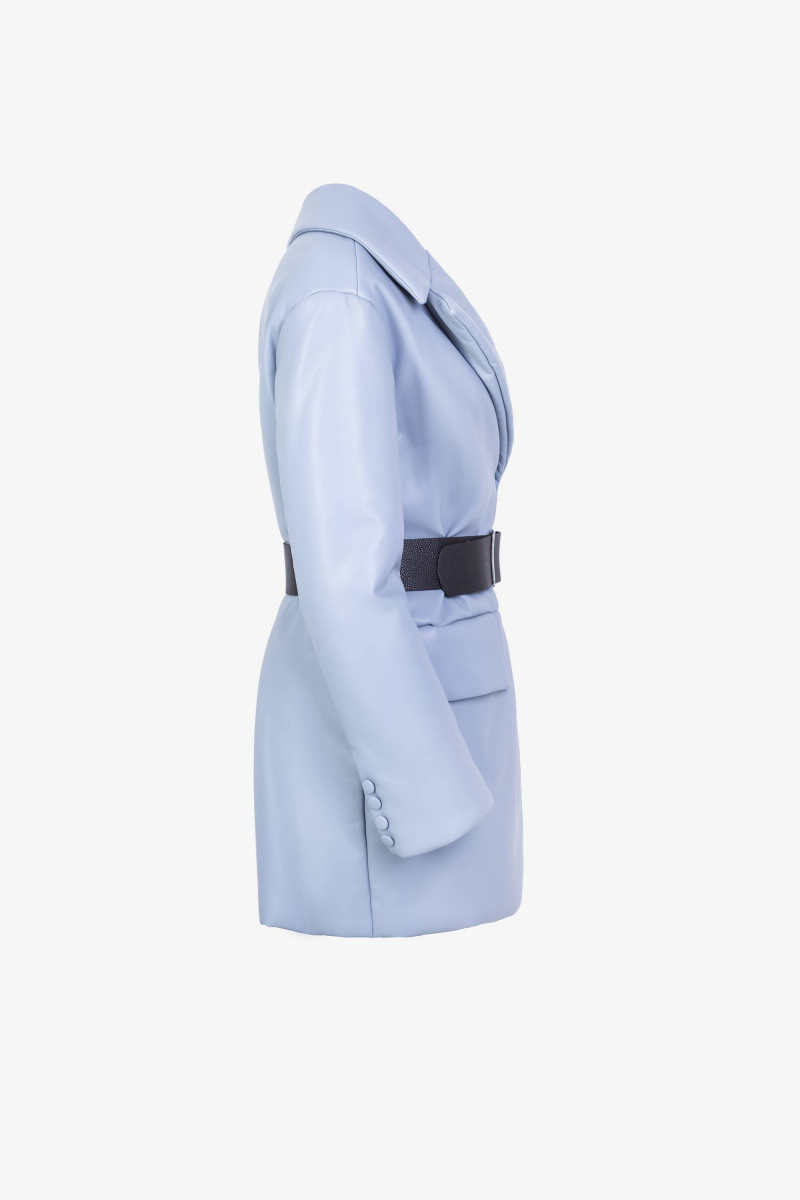 Женское пальто Elema 6-11236-1-170 серо-голубой