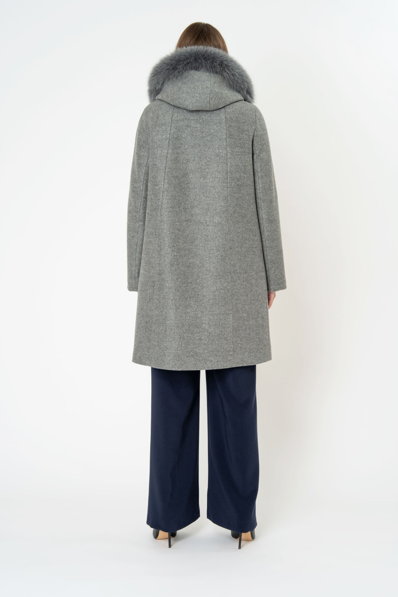 Женское пальто Elema 7-8020-3-164 серый