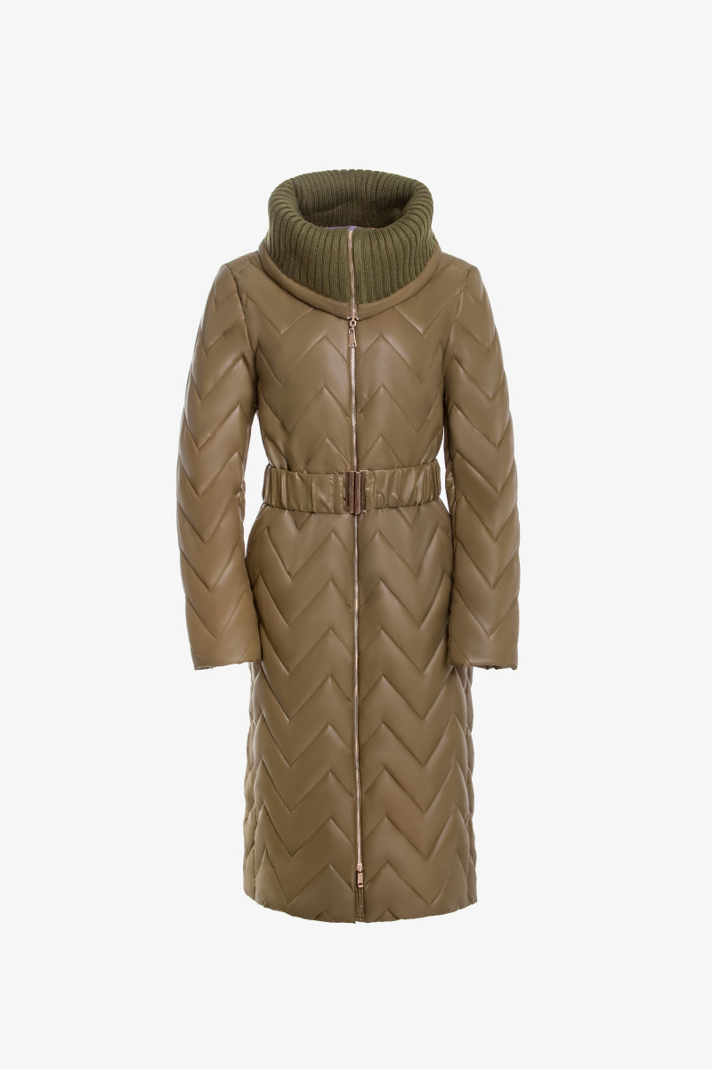 Женское пальто Elema 5-11027-1-164 олива