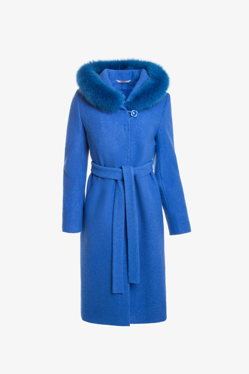 Женское пальто Elema 7-10524-1-170 голубой