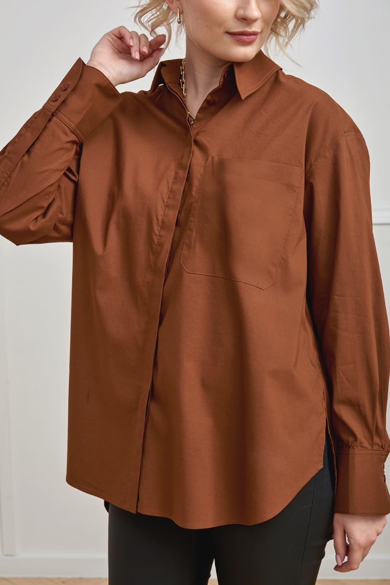 Рубашки KOKOdea 211440 коричневый