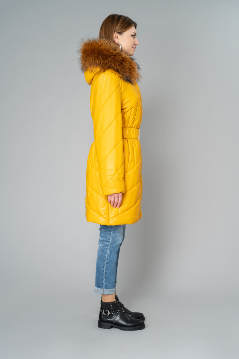 Женское пальто Elema 5-9546-1-170 горчица